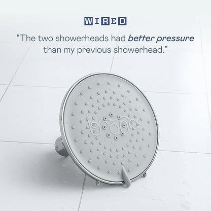 BOONA Tandem Shower as seen on Shark Tank | Dual Shower Head for Couples (King Krome, One Showerhead)