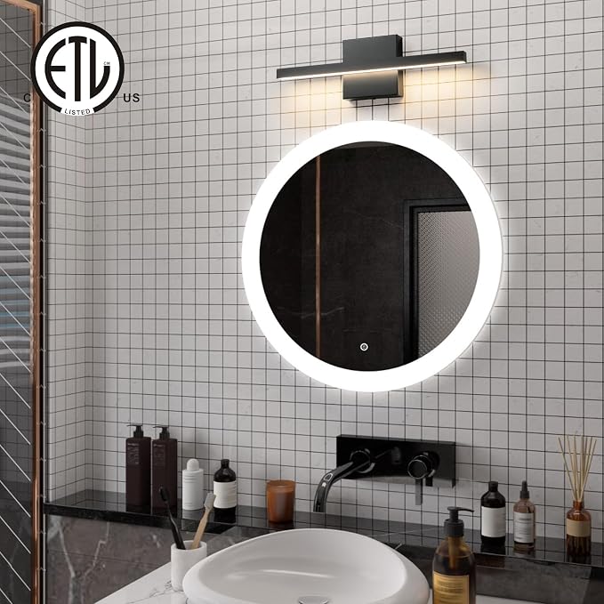 Epinl Bathroom Vanity Light Fixture 16 inch 5CCT Modern Bathroom Light Fixture Over Mirror 12W LED Light Bar Dimmable Wall Sconce Lighting Fixture for Bathroom Bedroom