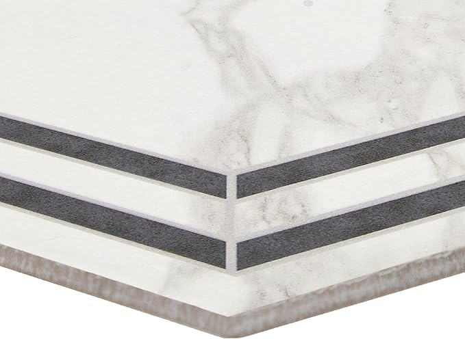 Daltile Perpetuo 8" Glazed Porcelain Hexagon Decorative Accent Wall Tile in Matte Bridal (25 pieces per carton) (9.37 swft per carton)