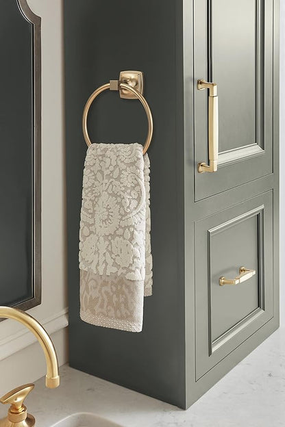 Amerock BH36092CZ | Champagne Bronze Towel Ring | 7-9/16 in (192 mm) Length Towel Holder | Stature | Hand Towel Holder for Bathroom Wall | Small Kitchen | Bath Accessories