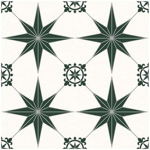 MORCART 40PCS,7.87" x 7.87" Peel and Stick Floor Tile, Green Stellar | DIY Vinyl Flooring Self-Adhesive Removable and Waterproof Tile Sticker for Bathroom, Kitchen, Wall, Bedroom, Stairs
