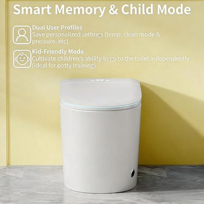 Smart Toilet with Bidet, UV-C Light, Auto Flush, Auto Open&Close, Blackout Flush, Heated Seat, Air Dryer, Modern Elongated Japanese One Piece Bidet for Bathrooms