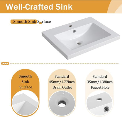 72'' Floating Bathroom Vanity with Double Sink, and 1 Side Cabinet, Brown | Double Sink Combo with 24" Side Cabinet, Plywood Cabinet, Resin Basin, Ample Storage, Soft-close Hinge, Assembly Required