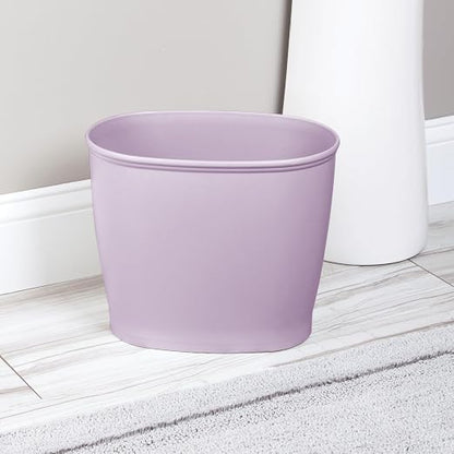 iDesign Slim Plastic Bathroom Trash Can, Purple | Small Garbage Bin, For Bedroom, Office, Desk, Dorm
