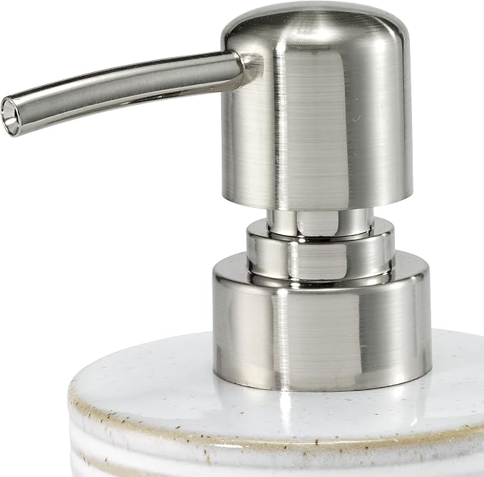 Avanti Linens - Soap Dispenser/Lotion Pump, Matte Textured Home Decor (Drift Collection), Multicolor | Refillable, Soap & Lotion Pump, Easy Pump, Durable Construction, Seasonal Bathroom Decor