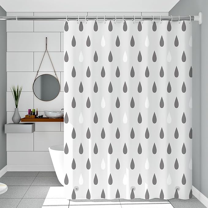 Shower Curtain Liner, 100% Waterproof Peva Shower Curtains with 3 Duty Heavy Bottom Magnets and 12 Rust Proof Grommets, 72x72 Weighted Shower Liner for Shower Stall, Bathtubs