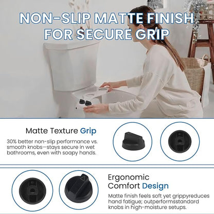 Replacement Knob for Luxe Bidet Neo 120 & Neo 185, Black | Durable Bidet Toilet Parts, With Symbols, Easy Install