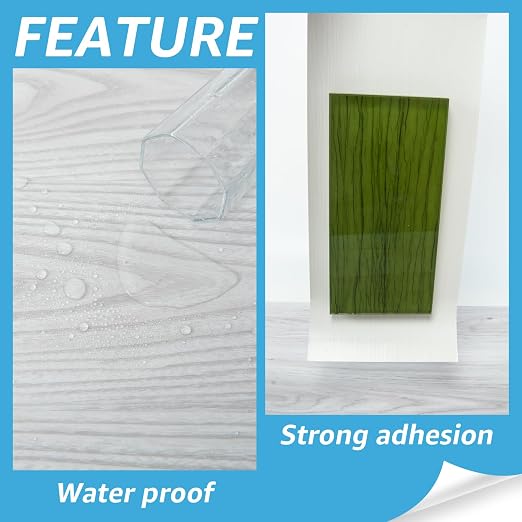 Art3d 60 Sq.ft Peel and Stick Floor Tiles, 40Pcs Luxury Vinyl Plank Flooring Wood Look, Adhesive and Waterproof Tile Sticker for Bedroom, Living Room, Kitchen, Light Gray