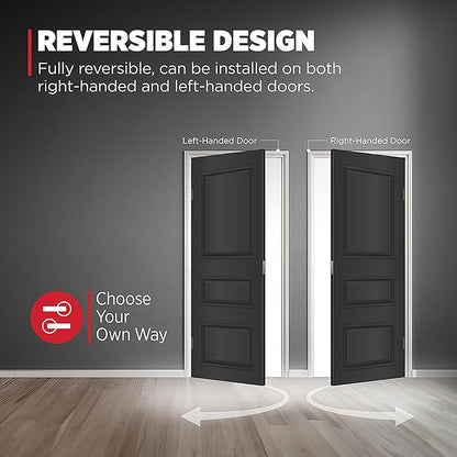 Kwikset Halifax Entry Door Handle with Lock and Key, Secure Keyed Reversible Lever Exterior, for Front Entrance and Bedrooms, Matte Black, Pick Resistant Smartkey Rekey Security and Microban