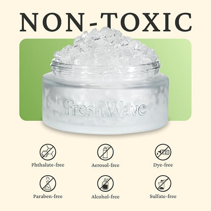 Fresh Wave Odor Eliminator Gel Refill, 2-Pk Original, 63 oz, Odor Absorber | Clove and pine plant oils, No parabens or phthalates, Refills small or large gel jars, Lasts 30-60 days per jar