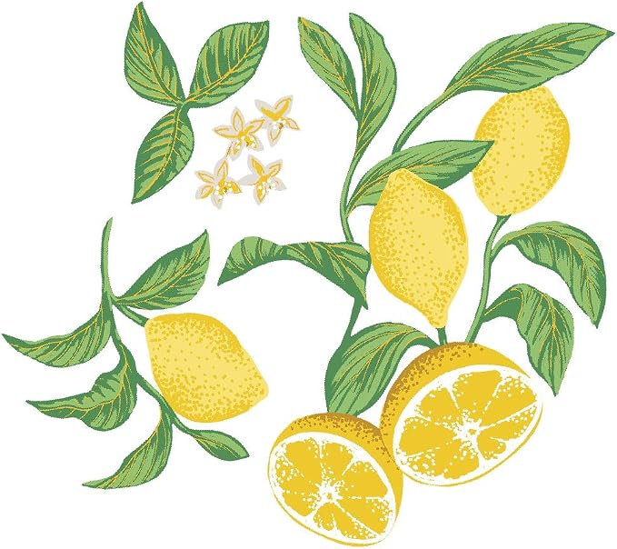 Tempaper Lemon Peel and Stick Wall Decals, Yellow & Green (20 ct.)