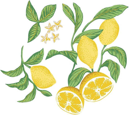 Tempaper Lemon Peel and Stick Wall Decals, Yellow & Green (20 ct.)