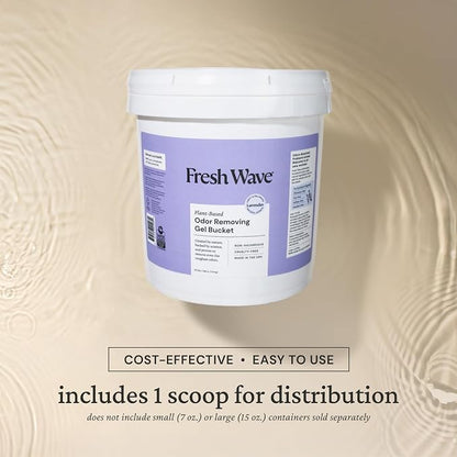 Fresh Wave Odor Eliminator Gel Bucket, 248 oz. Lavender Refill | EPA Safer Choice rated, No parabens or harsh chemicals, Refills up to 16 large gel jars, Pet-safe room deodorizer