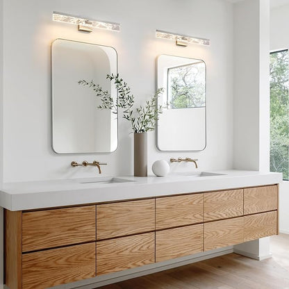 Brushed Nickel Vanity Light for Bathroom - 24 Inch Bathroom Lighting Fixtures Over Mirror 18W 3000K LED Vanity Lights Bar Modern Vanity Light Wall Mount