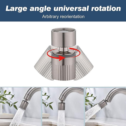 Brushed Nickel Bathroom Faucet,with Splash Sprayer Extender Aerator,Single Handle Vanity Sink,for Vanity Farmhouse and RV
