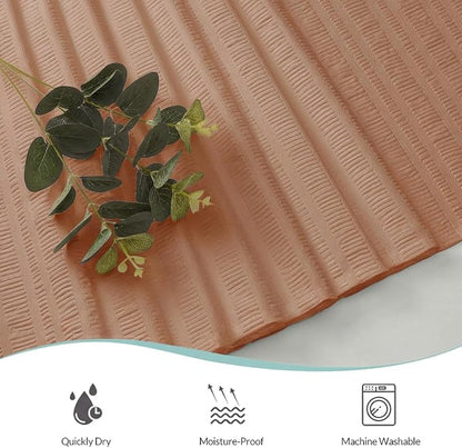 Aiyufeng Moga Coral Shower Curtain, 3D Design Fabric Shower Curtains, Premium Spa Quality Modern Shower Curtains for Bathroom, 36"x72", Coral