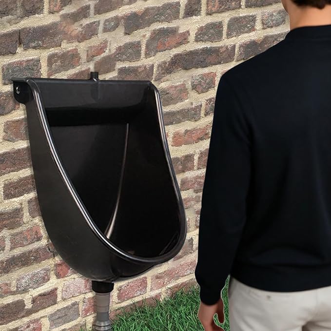 Wall Toilet Wall Mounted Male Toilet with Flush | Male Urinals for Home Dorm Garden RV Apartment Dad Boyfriend Grandpa