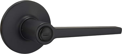 Amazon Basics Manchester Door Lever - Privacy (Keyless) - Matte Black, 6-Pack