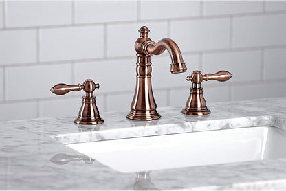 Fauceture FSC197ACLAC American Classic Widespread Bathroom Faucet with Brass Pop-Up, Antique Copper