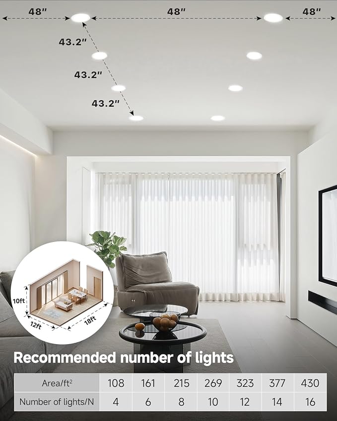 Ensenior 4 Pack 4 inch LED Gimbal Led Recessed Light with Junction Box, 2700K-5000K 5CCT, 360°+90° Adjustable Directional Eyeball Lighting, Dimmable, CRI90+, 900LM, 9W=85W, 120V-ETL&FCC