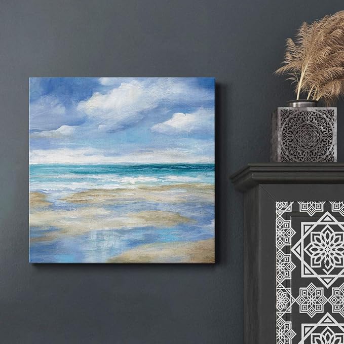 Renditions Gallery Washy Coast Wall Art, Premium Gallery Wrapped Canvas Decor, Ready to Hang, 10 in H x 10 in W, Made in America Print