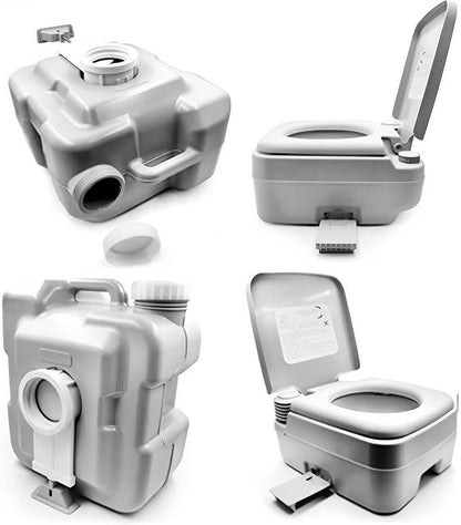 HTTMT- ET-Toilet001-5 Gallon 20L Portable Toilet Flush Travel Camping Outdoor/Indoor Potty Commode