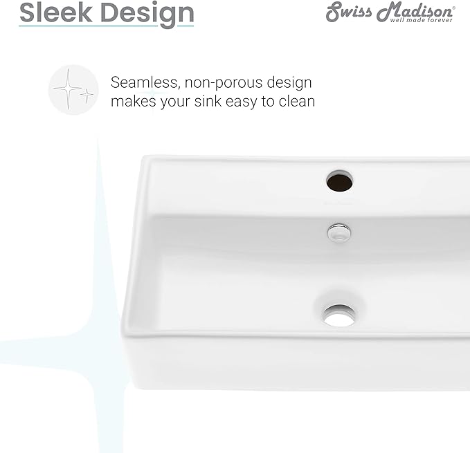 Swiss Madison SM-WS318 Claire Ceramic Wall Hung Sink