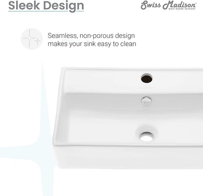 Swiss Madison SM-WS318 Claire Ceramic Wall Hung Sink