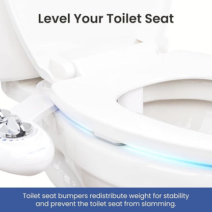 LUXE Bidet Universal Non-Slip Toilet Seat Bumpers, 4 Piece | Strong Adhesive