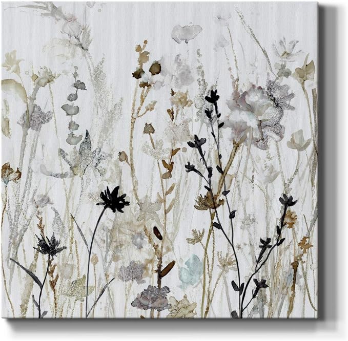 Renditions Gallery Wildflower Mist Wall Art, Premium Gallery Wrapped Canvas Decor, Ready to Hang, 10 in H x 10 in W, Made in America Print
