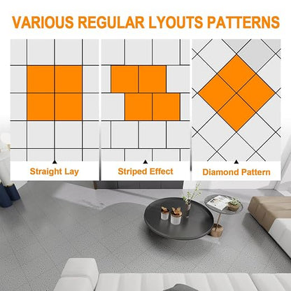 Peel and Stick Floor Tile 10-Pack 12 x 12 inch,Self-Adhesive Waterproof Vinyl Flooring Plank for Bathroom,Kitchen,Dining Room,Bedrooms,Cover 10 Sq. Ft,Modern Terrazzo