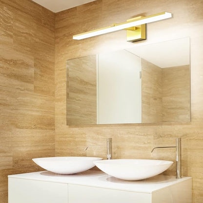 40 Inch LED Vanity Light Gold Bathroom Lighting Fixtures Dimmable Modern Bathroom Lights Over Mirror 6000K Cool White
