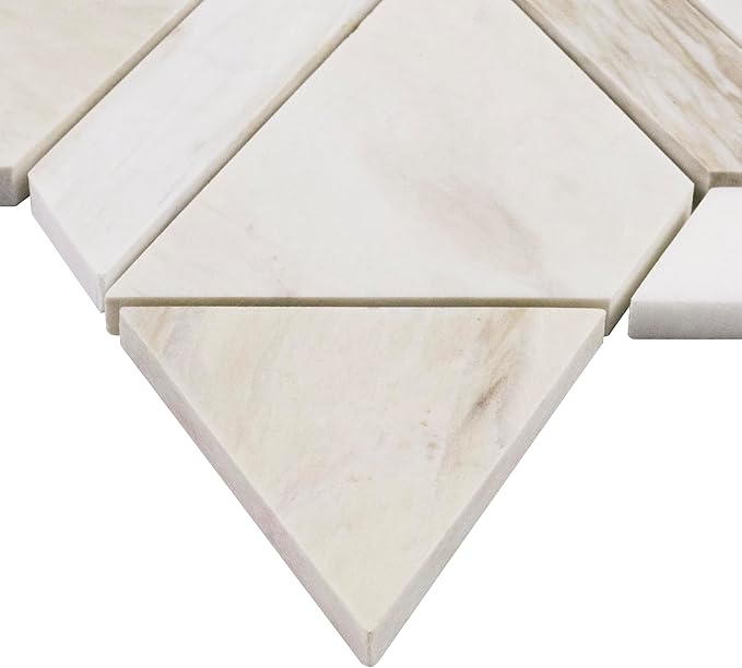 MSI Angora Floralis 11 in. x 12 in. Polished Marble Mosaic Floor and Wall Tile for Bathroom, Kitchen Backsplash, Accent Wall Tile, and Shower Wall Tile