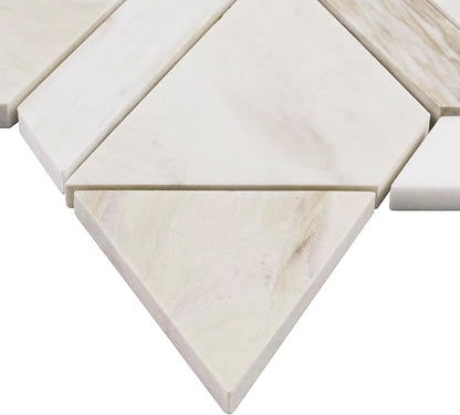 MSI Angora Floralis 11 in. x 12 in. Polished Marble Mosaic Floor and Wall Tile for Bathroom, Kitchen Backsplash, Accent Wall Tile, and Shower Wall Tile