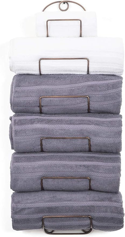 Towel Racks for Bathroom Wall Mounted Metal Wine Rack Towel Shelf Towel Holder for Bath Antique Bronze
