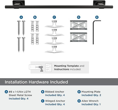 Amerock Bronx Black Bronze 18 inch (457mm) Towel Bar, BH26614BBR