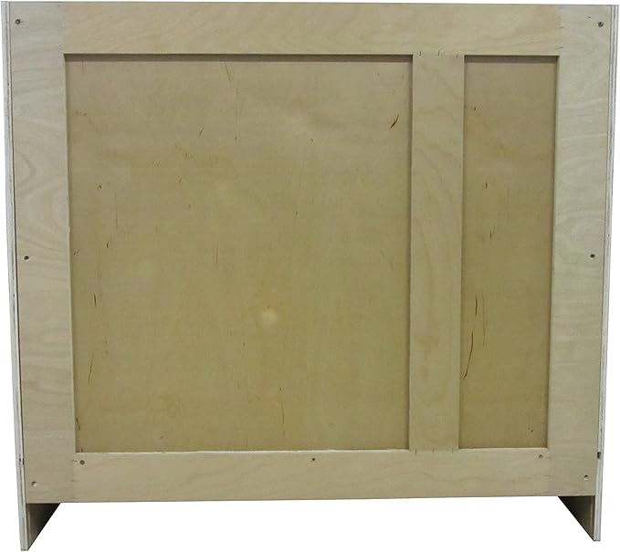 Vanity Art 36 Inch Single Shutter Door Bathroom Vanity Base Cabinet with 2 Functioning Shaker Drawers, Strudy Floor Mount Storage Cabinet Organizer for Bedroom, Living Room, Kitchen, VA4036-2LW