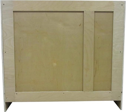 Vanity Art 36 Inch Single Shutter Door Bathroom Vanity Base Cabinet with 2 Functioning Shaker Drawers, Strudy Floor Mount Storage Cabinet Organizer for Bedroom, Living Room, Kitchen, VA4036-2LW
