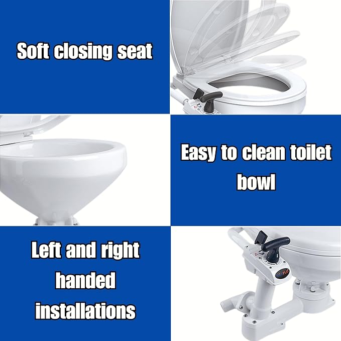 SEAFLO Manually Operated Marine Toilet Head