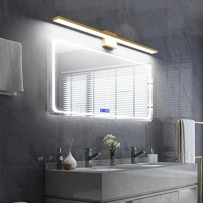 Ralbay Modern LED Gold Vanity Light for Bathroom 40inch Frosted Aluminum Gold Bathroom Wall Lighting Fixtures Over Mirror White Light 6000K