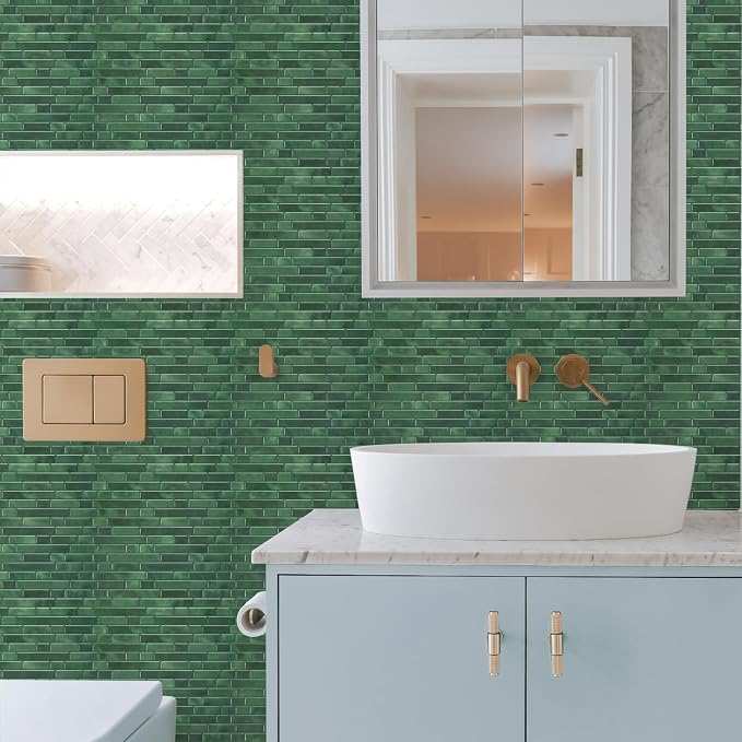 STICKGOO Peel and Stick Backsplash - 10 Sheets of 12”×12” - 3D Self Adhesive Peel and Stick Tile Backsplash for Kitchen & Bathroom
