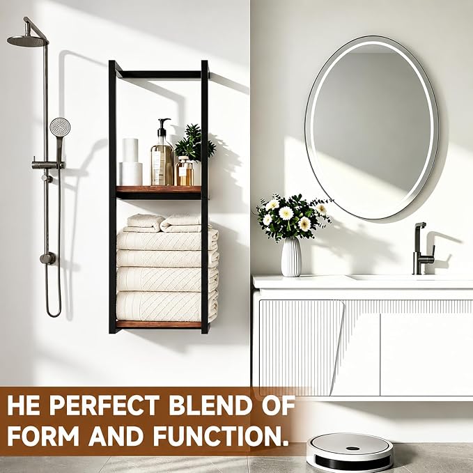 2 Pack Towel Racks for Bathroom, 2 Tier Wall-Mounted Towel Rack, Home Decor Shelf, Space-Saving Organizer Rack for Household, Bathroom, and Bedroom