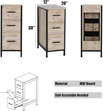 UEV Rustic 48" Bathroom Vanity,Oak Color Bathroom Vanity Set with Sink and 3 Drawers Side Cabinet Combo,with Adjustable Water Temperature Faucet (A09-New)