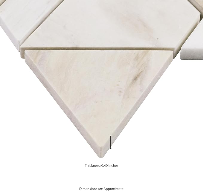 MSI Angora Floralis 11 in. x 12 in. Polished Marble Mosaic Floor and Wall Tile for Bathroom, Kitchen Backsplash, Accent Wall Tile, and Shower Wall Tile