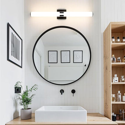 Black Bathroom Vanity Light Fixtures, 31 inch Modern Bathroom Light Fixtures Over Mirror Sconce Lighting 28W 3000K LED Dimmable Vanity Light Bar for Mirror Bedroom Living Room