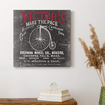 Renditions Gallery Antique Bicycle Wall Art, Premium Gallery Wrapped Canvas Decor, Ready to Hang, 10 in H x 10 in W, Made in America Print