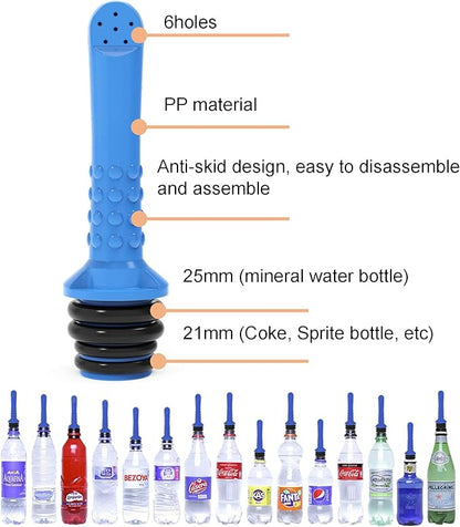 2PCS-Pack 2in1 Vaginal Douche Perineal Irrigation 650ML Portable Bidets + Pocket Bidet Pipe, Travel Bidet with Waterproof Cap, Peri Bottle for Postpartum Essentials