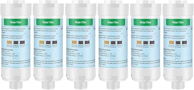 iliD Bidet Seats Water Filter Fits all 1/2" standard connection Set of 6 (6PCS)