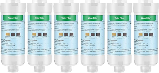 iliD Bidet Seats Water Filter Fits all 1/2" standard connection Set of 6 (6PCS)