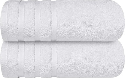 Infinitee Xclusives 100% Ring-Spun Cotton Bath Towels for Bathroom - Pack 2 | Luxury Super Soft, Absorbent & Quick-Drying |27x54 inches| Large Bathroom Towels Set |600 GSM| Gym, Shower, Spa & Hotel Use